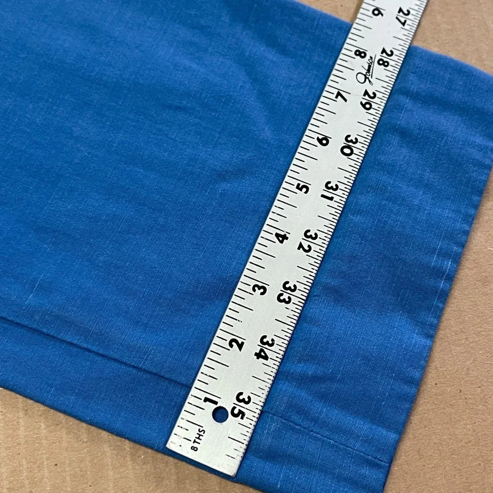Preston & York Women's Size 6R French Blue‎ Linen Blend Pants Wide Leg 28x30